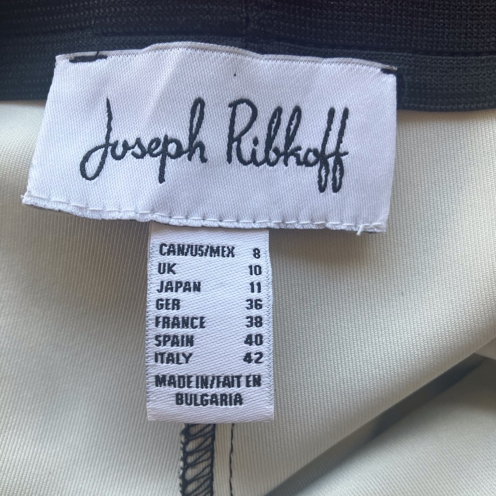 Joseph Ribkoff Black and Yellow with gray Floral pants chic - Picture 4 of 8